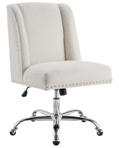 Linon Furniture Linon Draper Upholstered Swivel Office Chair