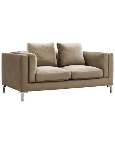 Chic Home Design Emory Love Seat In Brown