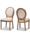 BAXTON STUDIO BAXTON STUDIO LOUIS TRADITIONAL FRENCH INSPIRED 2PC DINING CHAIR SET