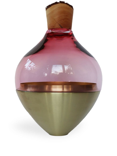 Utopia & Utility Rose India 2 Geometric-body Vase (38cm) In Pink