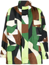 PLAN C MESSY MASSES GEOMETRIC-PATTERN JACKET