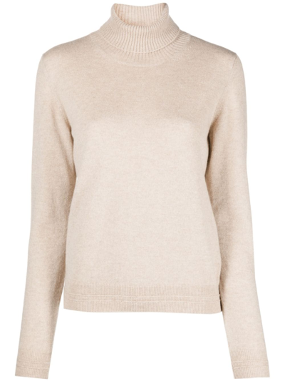 There Was One High-neck Cashmere Jumper In Neutrals