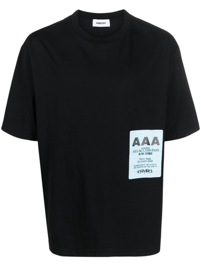 Ambush Pass Graphic-print Cotton T-shirt In Tap Shoe Blanc De B