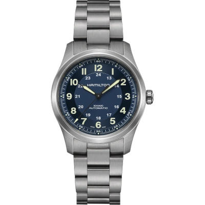 Hamilton Khaki Field Titanium Auto In Blue