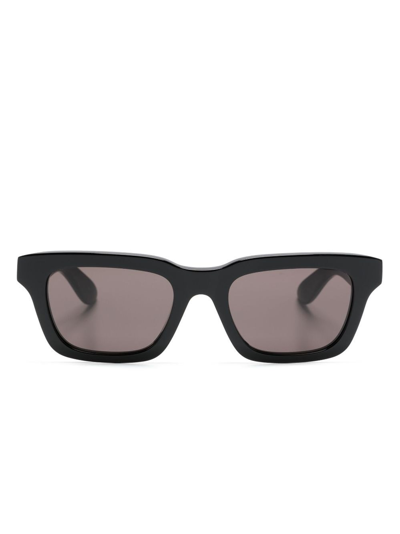 Alexander Mcqueen Logo Sunglasses In Black  