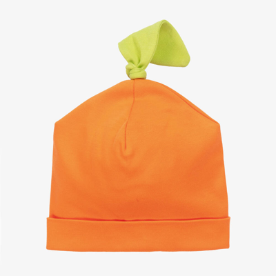 Kissy Kissy Babies' Orange Pumpkin Hello Halloween Hat