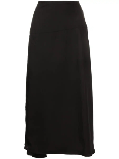 Jil Sander Zip Skirt In Black