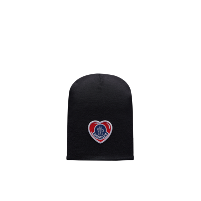 Moncler Collection Bonnet En Laine In Black