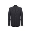 Prada Single-breasted Wool Jacket In Blue