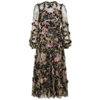 Needle & Thread Floral English Rose Gown In Black