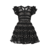 NEEDLE & THREAD VIVIAN SEQUIN-EMBELLISHED RUFFLED TULLE MINI DRESS