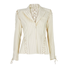 JEAN PAUL GAULTIER THE LACE-UP STRIPED TWILL JACKET