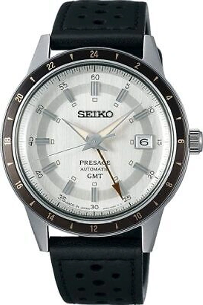 Pre-owned Seiko Watch Presage Style60&39;s Gmt Sary231 Men&39;s Black