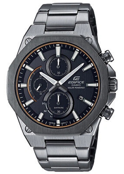 Pre-owned Casio Edifice Men Watch Sport Chronograph Sapphire Solar Radio Efs-s570ydc-1ajf