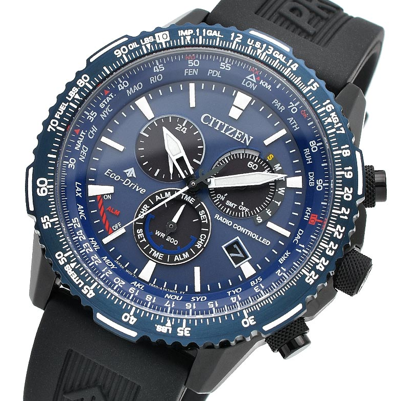 Pre-owned Citizen Promaster Air Blue Dial Sapphire Radio Controlled Eco-drive Cb5006-02l
