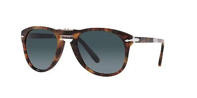Pre-owned Persol Steve Mcqueen Limited 0714sm Caffe/blue Fold 54/21/140 Unisex Sunglass In Blue Shaded Folding