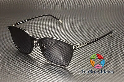 Pre-owned Tom Ford Ft0956 D 01d Plastic Shiny Black Smoke Polarized 52 Mm Men's Sunglasses In Gray