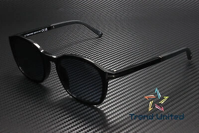 Pre-owned Tom Ford Ft1020 N 01d Plastic Shiny Black Smoke Polarized 52 Mm Men's Sunglasses In Gray