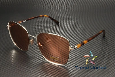Pre-owned Tom Ford Ft1029 12g Metal Dark Ruthenium Brown Mirror 57 Mm Women's Sunglasses