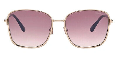 Pre-owned Tom Ford Ft1029 Fern Sunglasses Women Square 57mm & Authentic In Pink