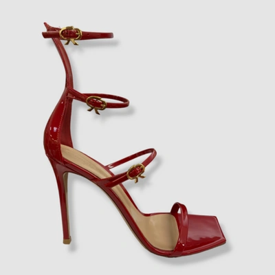 Pre-owned Gianvito Rossi $1195  Women's Red Ribbon Uptown Sandal Shoes Size Eu 41.5/us 11.5