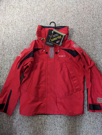 Pre-owned Henri Lloyd Sailing Race Offshore Goretex Jacket W/tags Sz:l In Red