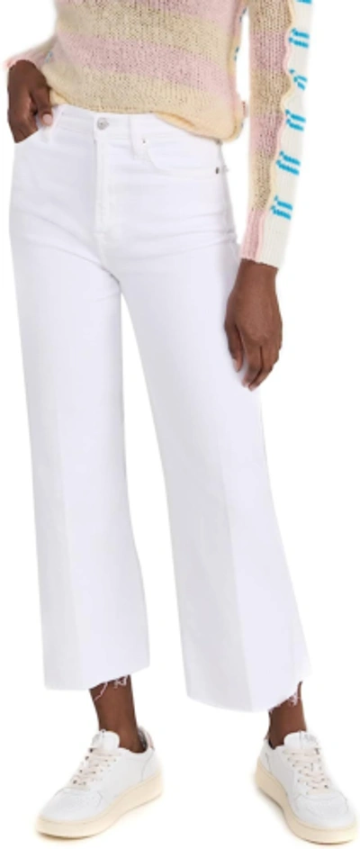 Pre-owned 7 For All Mankind Women's Ultra High-rise Cropped Jo In Luxe Vintage Soleil In Soleil (white)