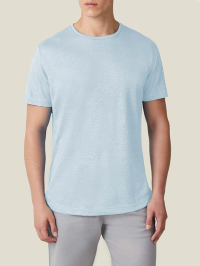 Luca Faloni Light Blue Linen Jersey T-shirt