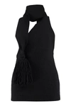 Bottega Veneta Knitted One-shoulder Top In Black