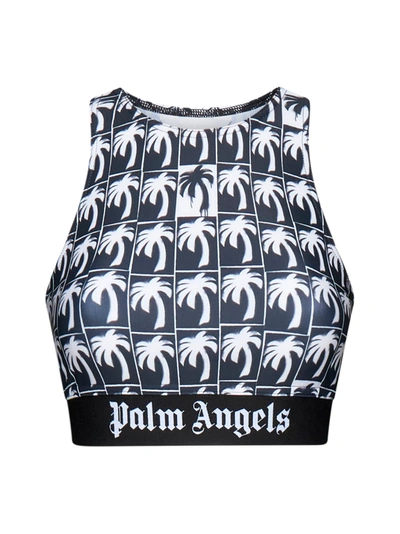Palm Angels Top In Black White