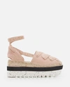 Stella Mccartney Gaia Organic Canvas Espadrille Sandals In Blush
