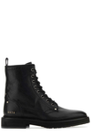 GOLDEN GOOSE GOLDEN GOOSE DELUXE BRAND LOGO PRINTED COMBAT ANKLE BOOTS