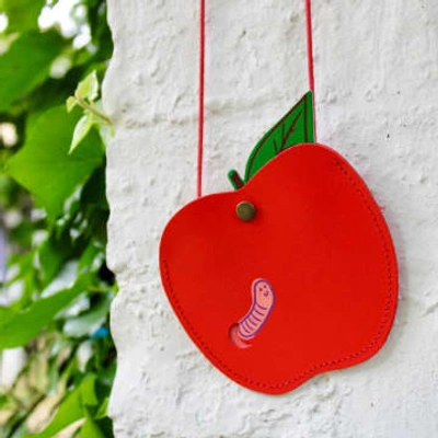 Ark Apple Pocket Purse In Red