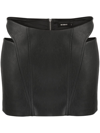 MISBHV FAUX-LEATHER CUT-OUT MINISKIRT