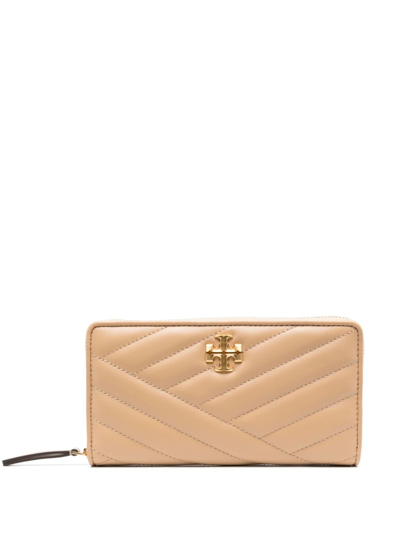 Tory Burch Kira Chevron Continental Wallet In Desert Dune