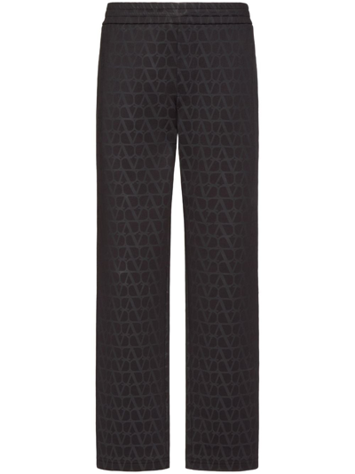 Valentino Toile Iconographe Print Track Trousers In Black