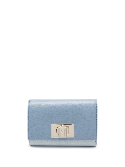Furla 1927 Continental Leather Wallet In Blue