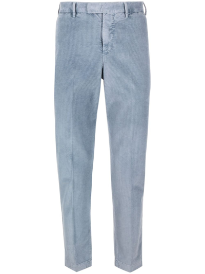 Pt Torino Corduroy Tapered-leg Trousers In Blue