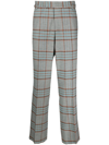 Vivienne Westwood Plaid Check Straight Leg Trousers In Blue