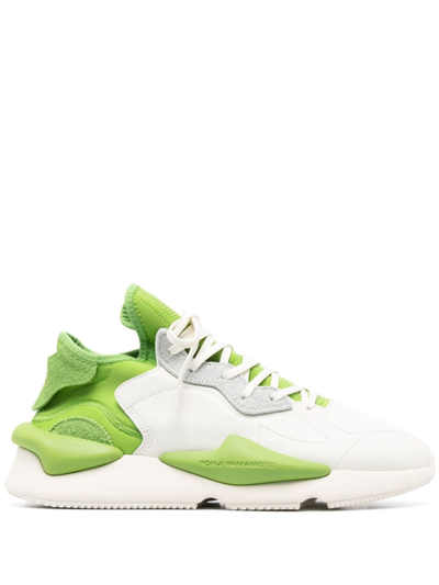 Y-3 Kaiwa Panelled Sneakers In Off White Team Rave
