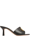 Bally Geha 65mm Logo-plaque Leather Mules In Black