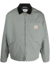 Carhartt Og Detroit Cotton Zip Jacket In Green,black