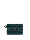 Zadig & Voltaire Le Cecilia Crocodile-effect Cardholder In Blue