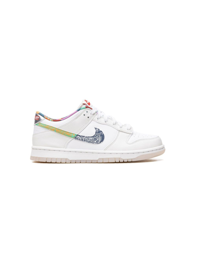 Nike Kids' Dunk Low "multi Color Paisley" Sneakers In White
