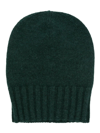 Boglioli Fine-knit Cashmere Beanie In Green