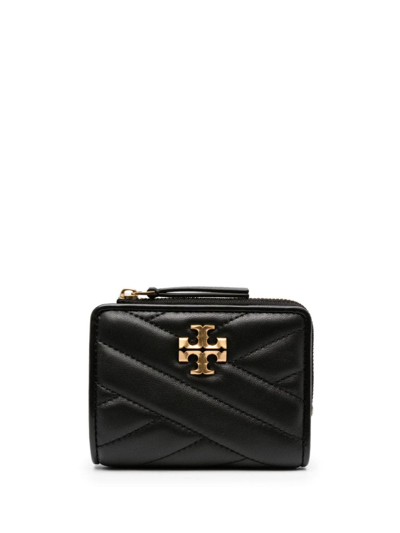 Tory Burch Kira Chevron Bi-fold Wallet In Black