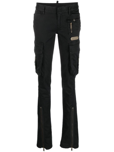 Dsquared2 Multi-pocket Skinny Jeans In Black