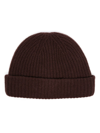 YVES SALOMON RIBBED WOOL-CASHMERE BEANIE