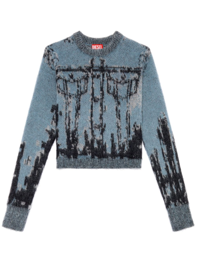 Diesel M-symi Round-neck Jumper In 8bx