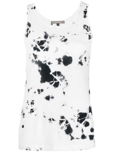 Suzusan Madara Tie-dye Cotton Tank Top In White